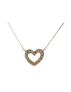 CADENA DIJE CORAZÓN DIAMANTES