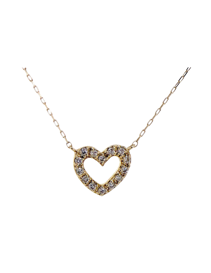 CADENA DIJE CORAZÓN DIAMANTES