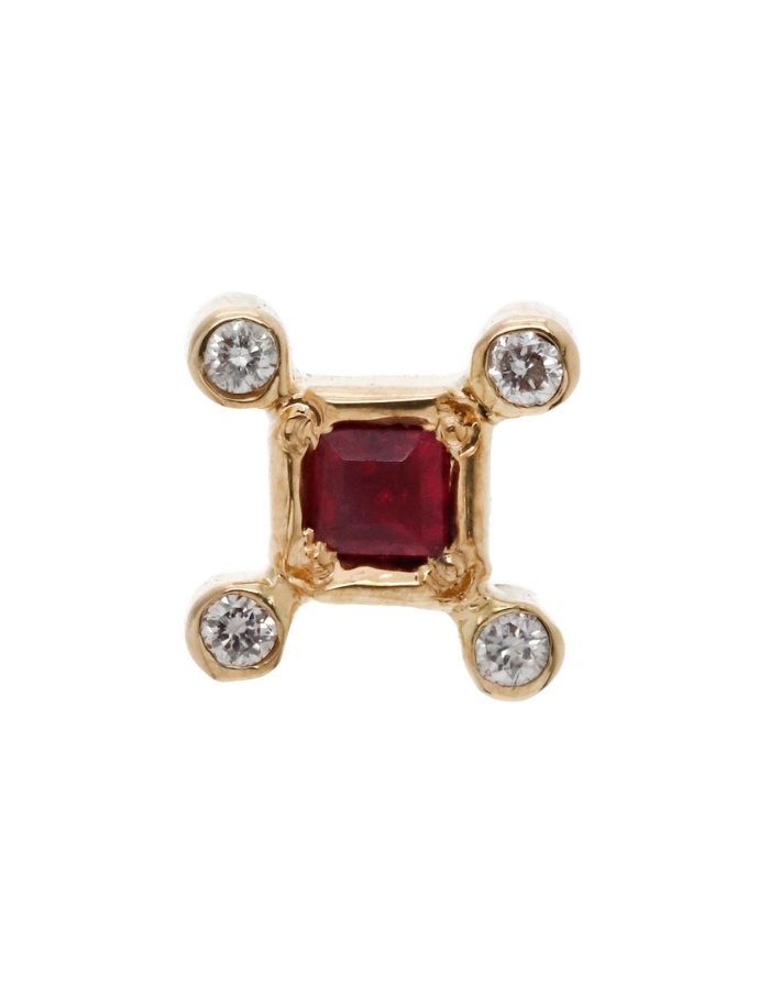 ROMBO RUBÍ Y DIAMANTES
