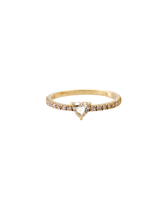 ANILLO CORAZÓN Y DIAMANTES