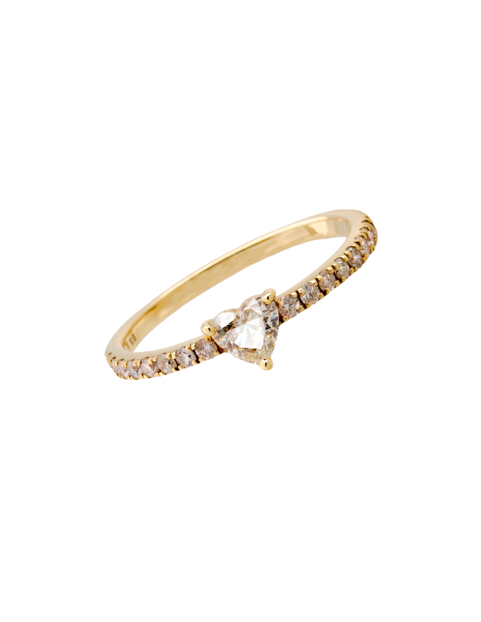 ANILLO CORAZÓN Y DIAMANTES