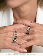 ANILLO CORAZÓN Y DIAMANTES