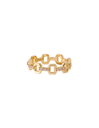 ANILLO HEXÁGONOS DIAMANTES