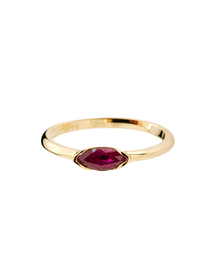 ANILLO RUBÍ  MARQUISSE HORIZONTAL