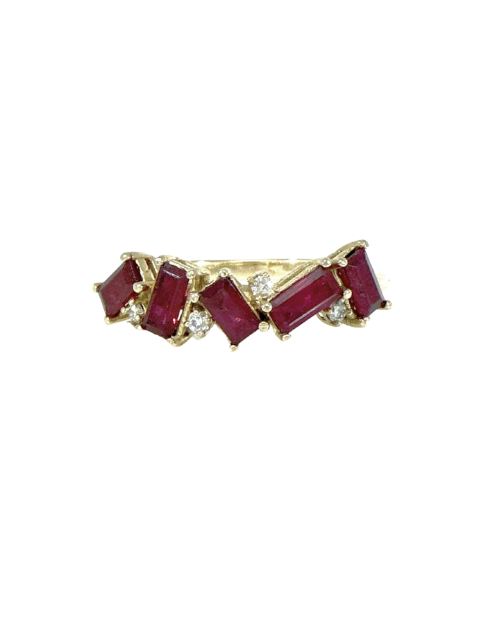 ANILLO CRAZY RUBÍS Y DIAMANTES