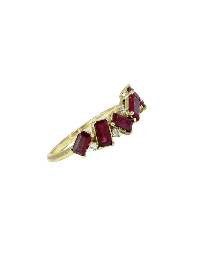 ANILLO CRAZY RUBÍS Y DIAMANTES