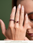 ANILLO RUBÍ MARQUISSE Y DIAMANTES REDONDOS